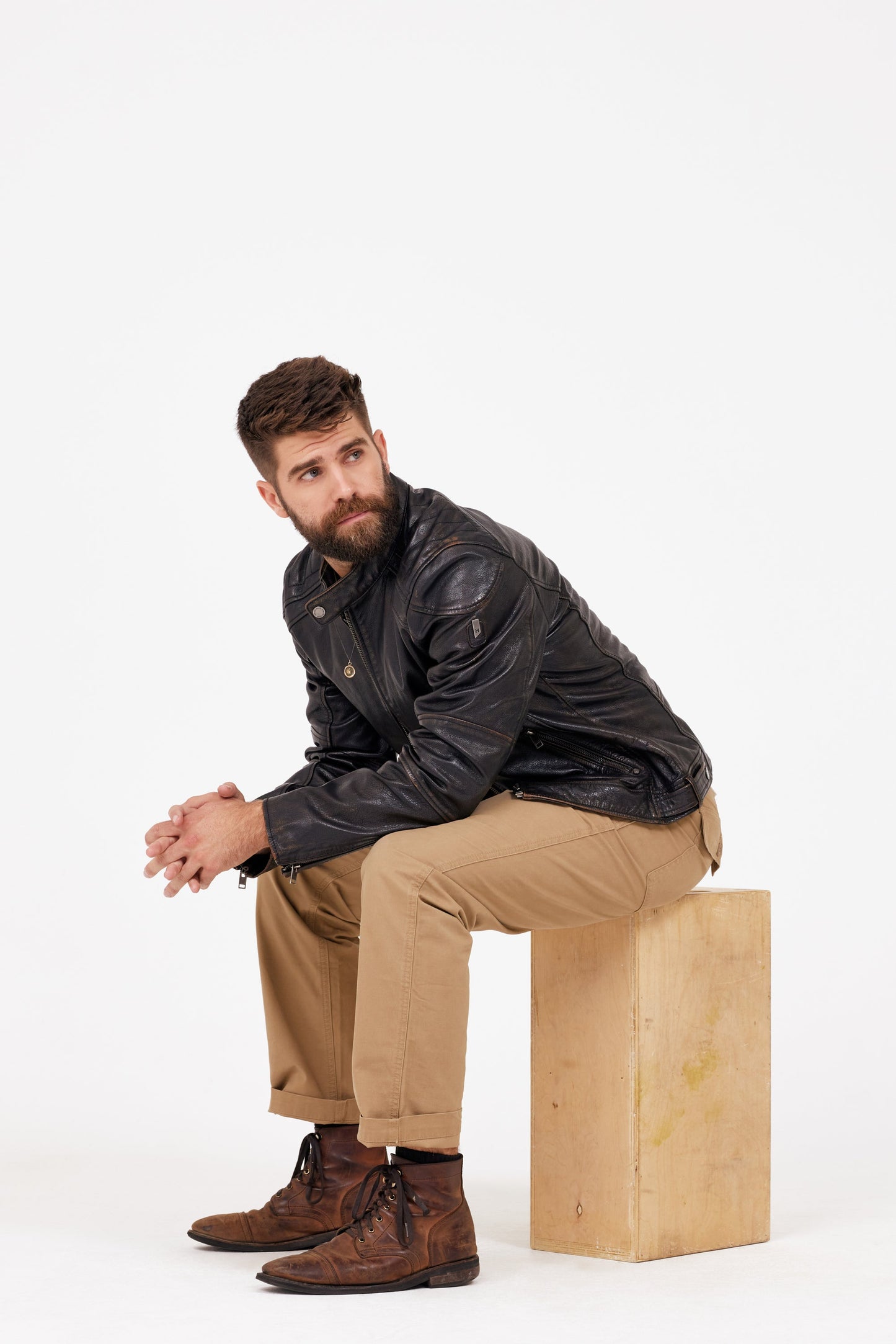 Brent CF Leather Jacket, Black
