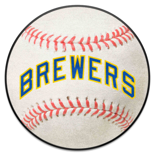 Milwaukee Brewers Baseball Rug - 27in. Diameter1970 - Milwaukee Brewers