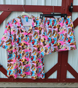 Baha Ranch Vintage Cowgirl Collage Women's Western Pajama Set