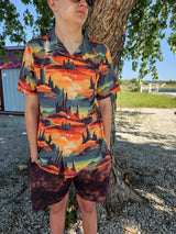 Baha Ranch Retro Desert Men's Western Camp Shirt
