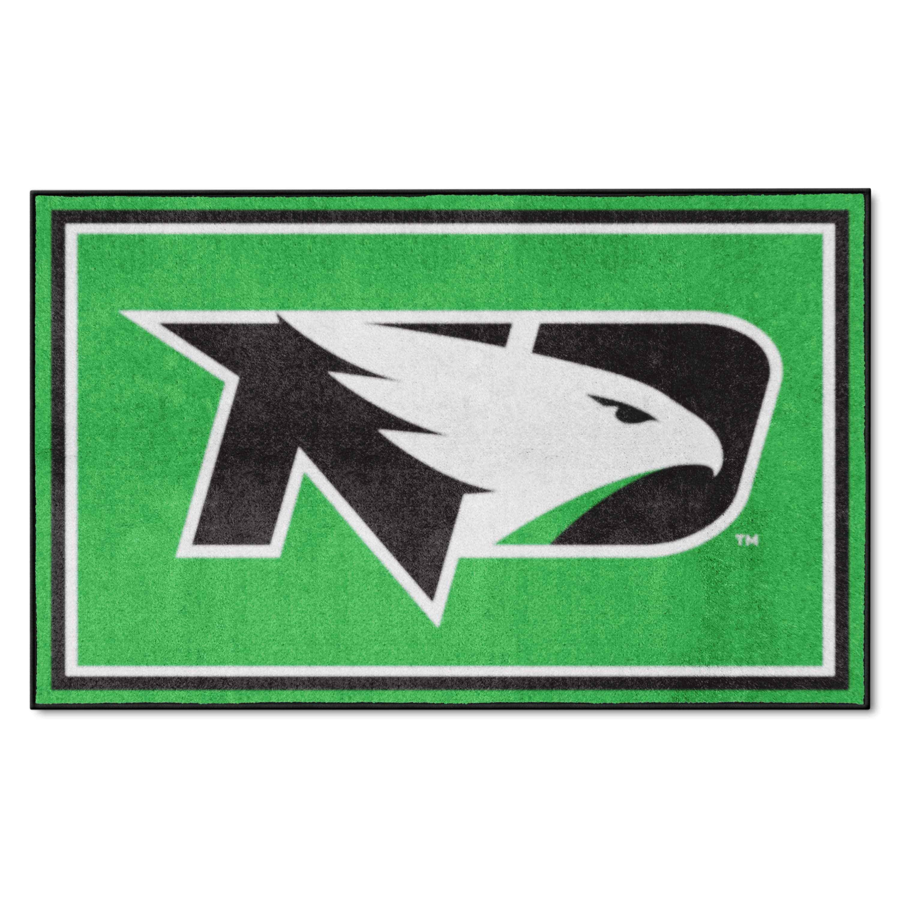 North Dakota Fighting Hawks 4ft. x 6ft. Plush Area Rug - North Dakota