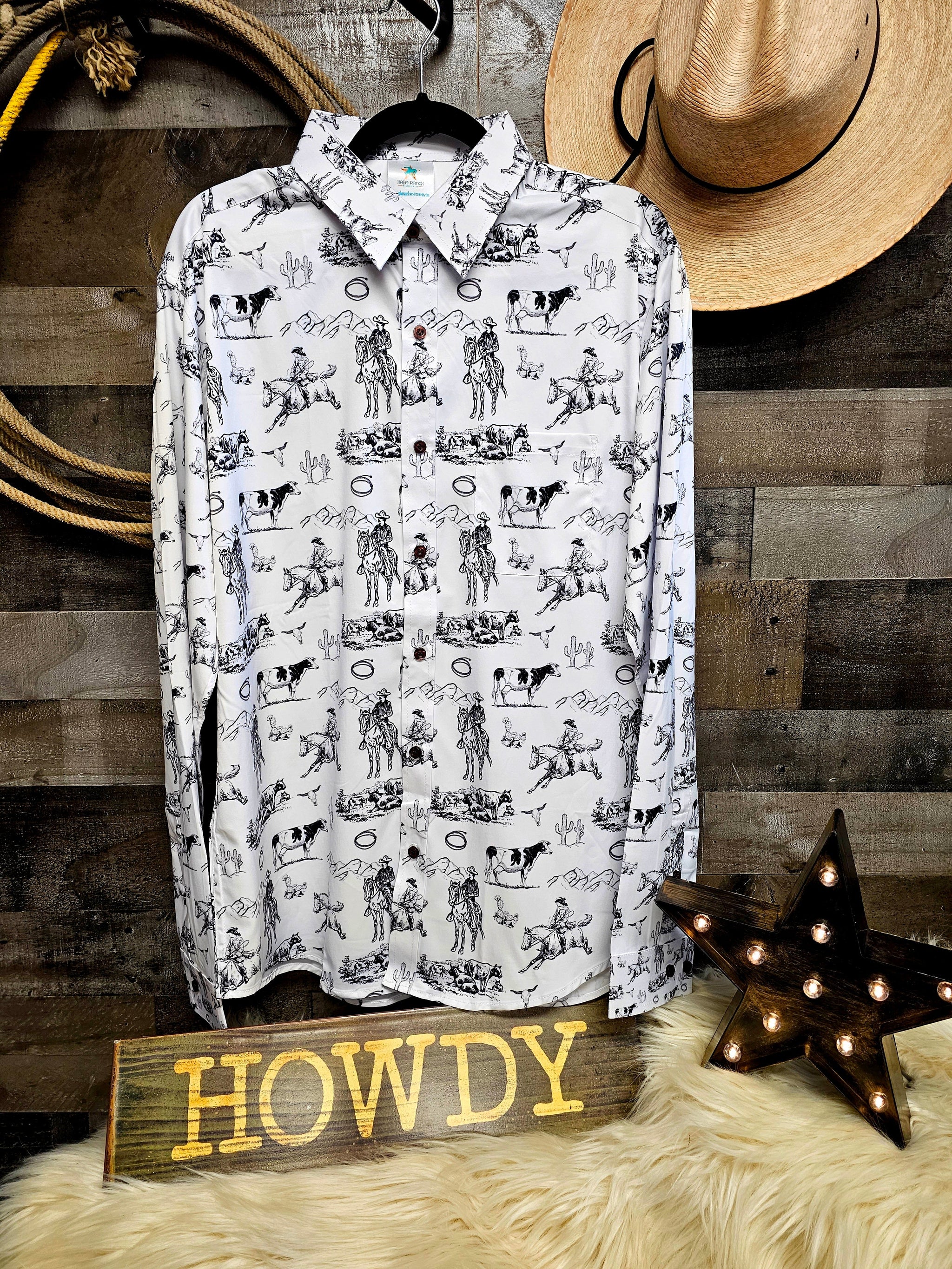 Baha Ranch Ranch Life Unisex Western Button Up Shirt