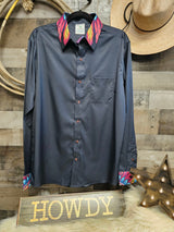 Baha Ranch Indian Skull Unisex Western Button Up Shirt