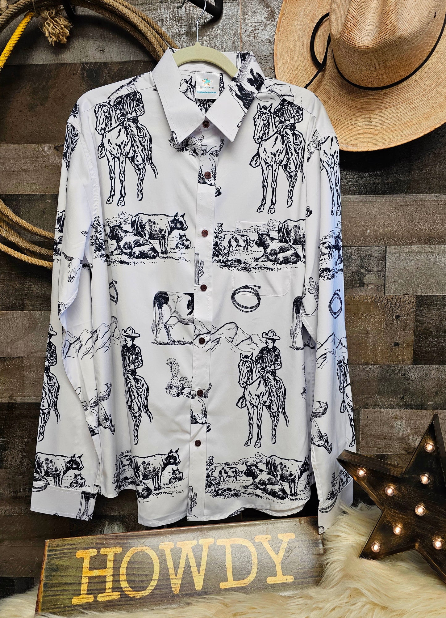 Baha Ranch Ranch Life Unisex Western Button Up Shirt