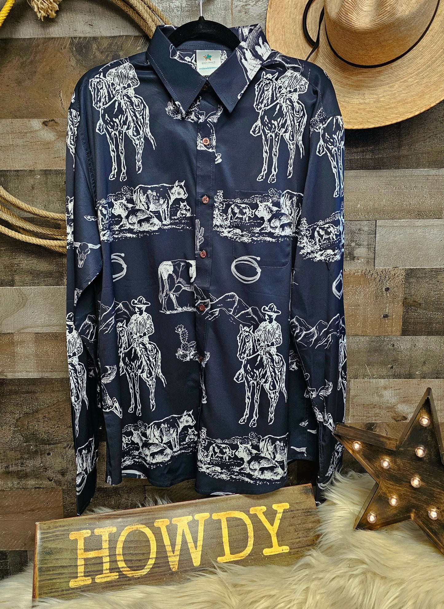 Baha Ranch Ranch Life Unisex Western Button Up Shirt