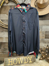 Baha Ranch Painted Indian Chief Unisex Western Button Up Shirt