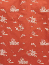 Men's Ely Cattleman Short Sleeve Cowboy Print Western Snap Shirt- Spice & Ecru - Ely Cattleman - Flyclothing LLC