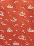 Men's Ely Cattleman Short Sleeve Cowboy Print Western Snap Shirt- Spice & Ecru - Ely Cattleman