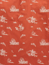 Men's Ely Cattleman Short Sleeve Cowboy Print Western Snap Shirt- Spice & Ecru - Ely Cattleman - Flyclothing LLC