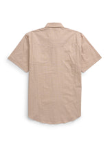 Men's Ely Cattleman Short Sleeve Geo Print Western Snap Shirt- Tan
