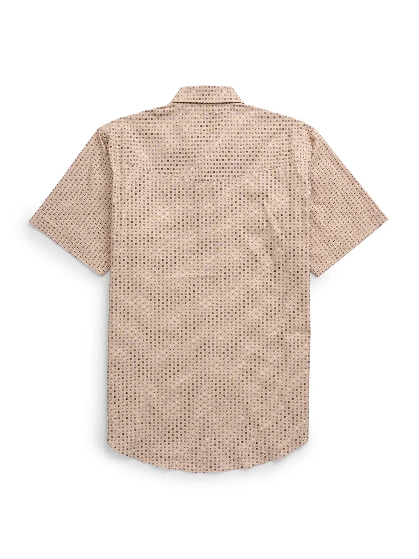 Men's Ely Cattleman Short Sleeve Geo Print Western Snap Shirt- Tan - Ely Cattleman - Flyclothing LLC