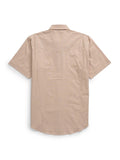 Men's Ely Cattleman Short Sleeve Geo Print Western Snap Shirt- Tan & White - Ely Cattleman
