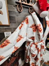 Baha Ranch Highland Cow Women's Western Bath Robe