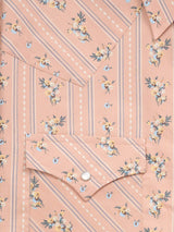 Men's Ely Cattleman Short Sleeve Wallpaper Floral Khaki Print Western Snap Shirt - Ely Cattleman - Flyclothing LLC