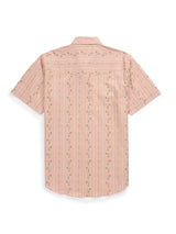 Men's Ely Cattleman Short Sleeve Wallpaper Floral Khaki Print Western Snap Shirt - Ely Cattleman - Flyclothing LLC