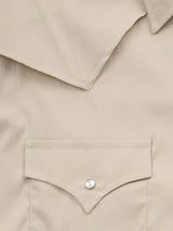 Men's Ely Cattleman Pro Long Sleeve Stretch Solid Khaki Vented Western Shirt