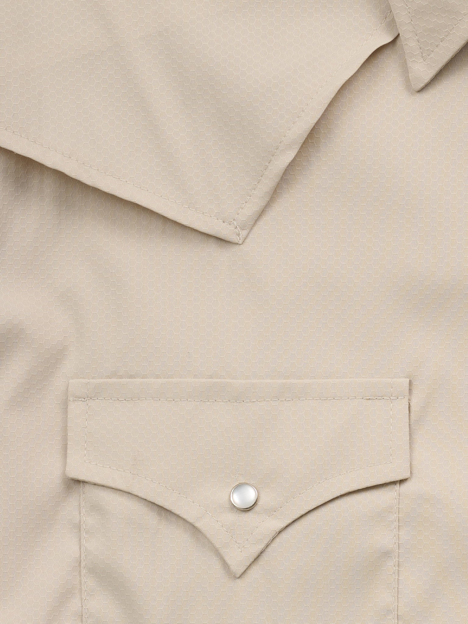 Men's Ely Cattleman Pro Long Sleeve Stretch Solid Khaki Vented Western Shirt