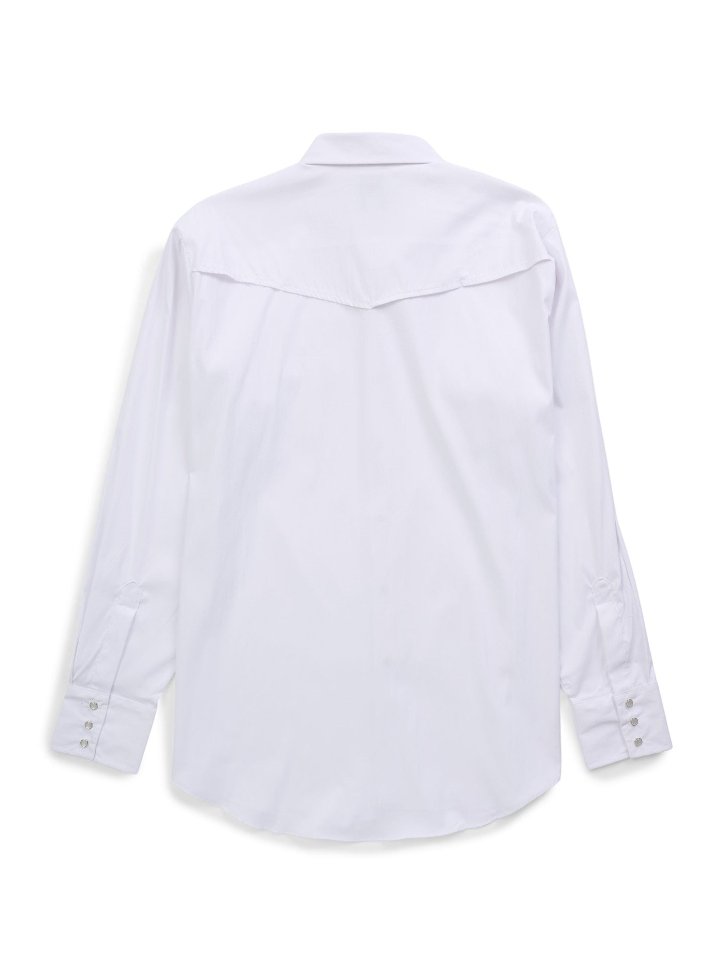 Men's Ely Cattleman Pro Long Sleeve Stretch Solid White Vented Western Shirt
