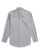 Men's Ely Cattleman Pro Long Sleeve Stretch Vented Western Shirt- Gray Check