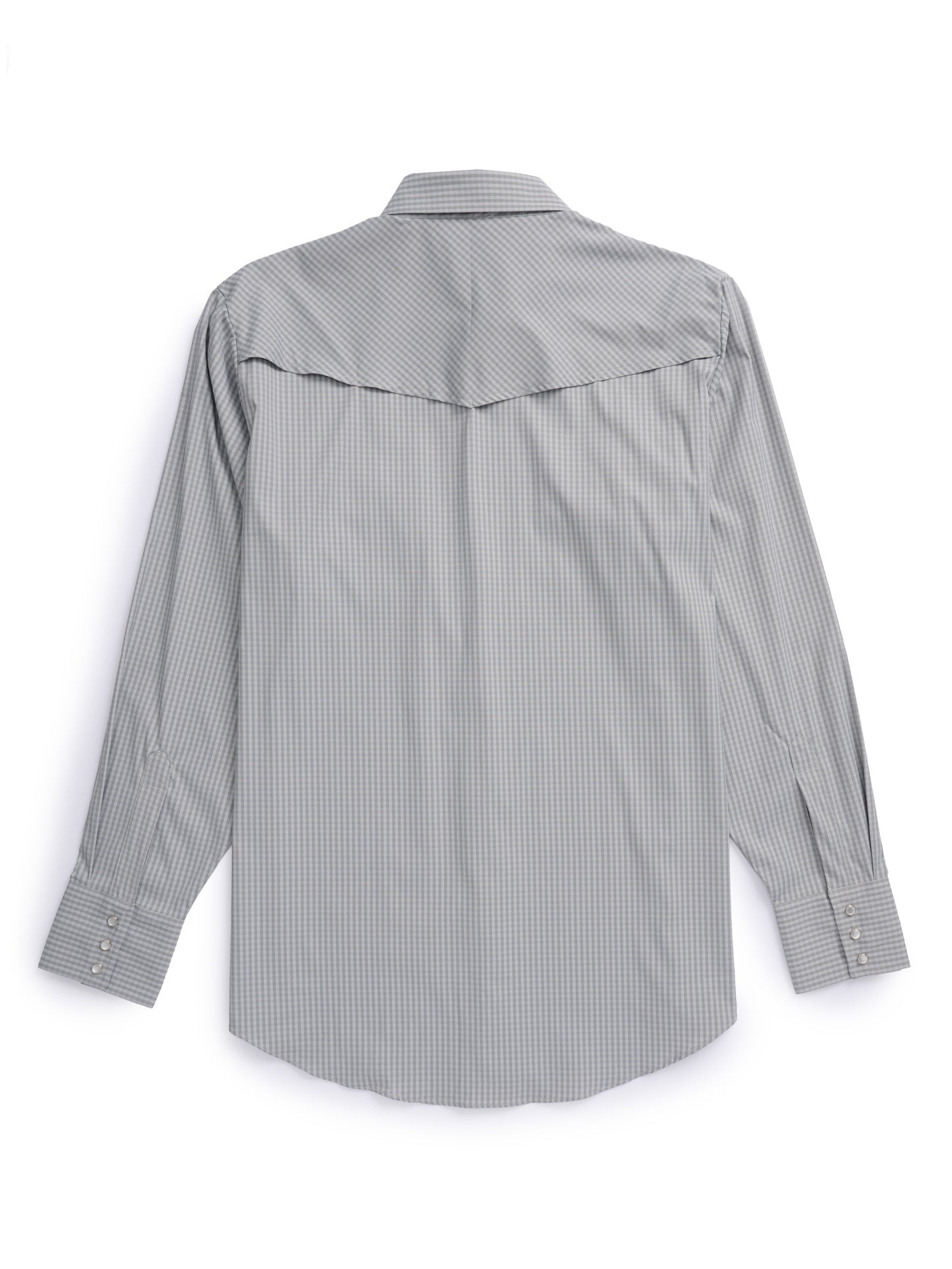 Men's Ely Cattleman Pro Long Sleeve Stretch Vented Western Shirt- Gray Check