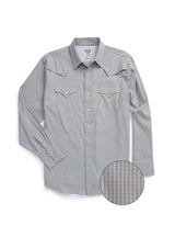 Men's Ely Cattleman Pro Long Sleeve Stretch Vented Western Shirt- Gray Check - Ely Cattleman - Flyclothing LLC