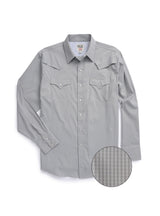 Men's Ely Cattleman Pro Long Sleeve Stretch Vented Western Shirt- Gray Check