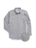 Men's Ely Cattleman Pro Long Sleeve Stretch Vented Western Shirt- Gray Check - Ely Cattleman