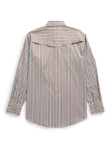 Men's Ely Cattleman Pro Long Sleeve Stretch Vented Western Shirt- Khaki Stripe
