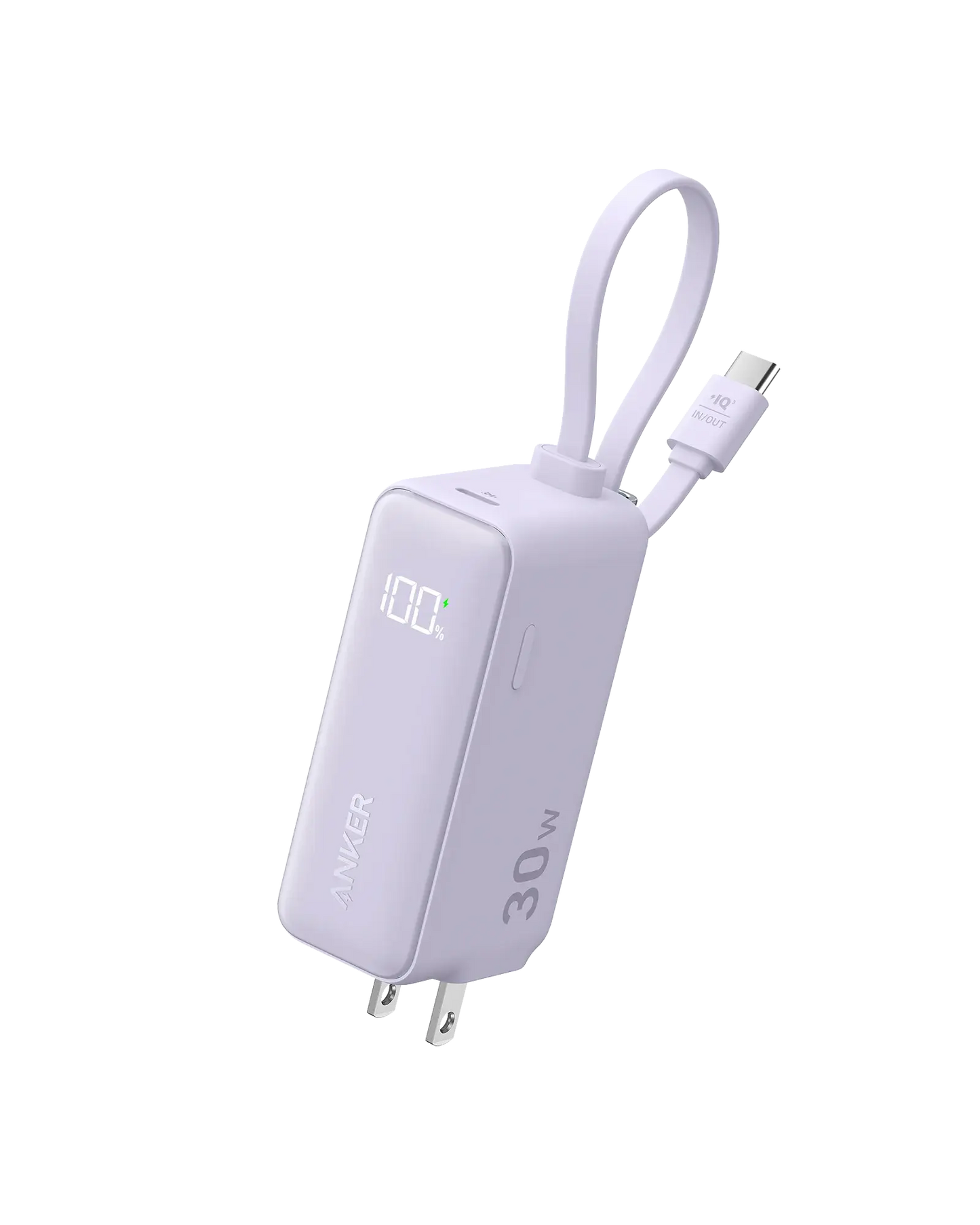 Anker Power Bank (30W, 5k, Fusion, Built-In USB-C Cable) - Anker - Flyclothing LLC