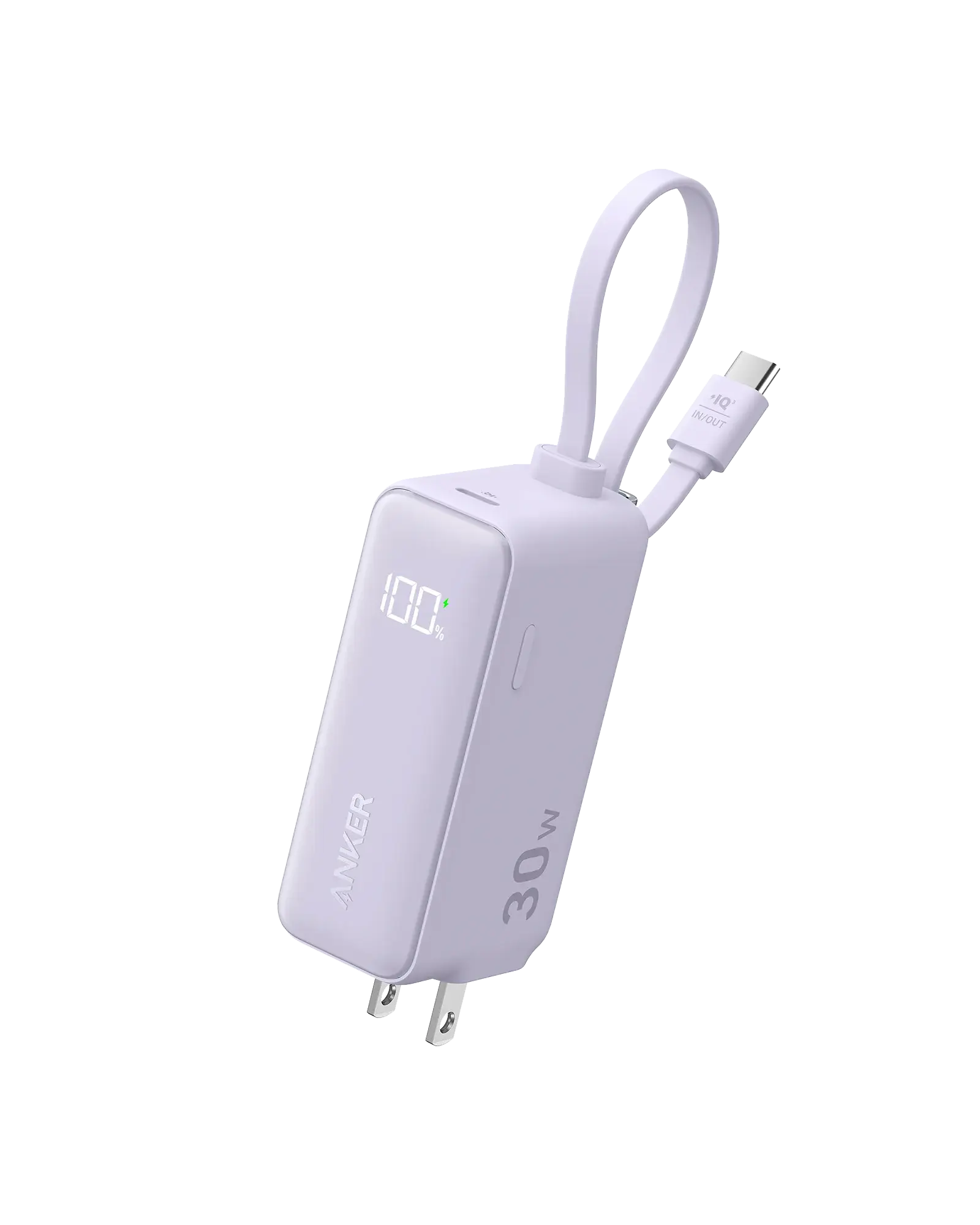 Anker Power Bank (30W, 5k, Fusion, Built-In USB-C Cable) - Anker - Flyclothing LLC