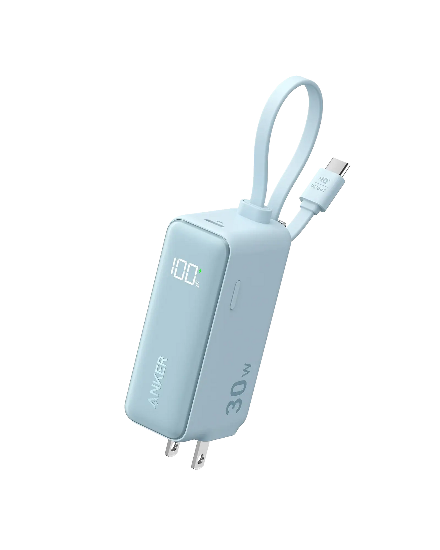 Anker Power Bank (30W, 5k, Fusion, Built-In USB-C Cable) - Anker - Flyclothing LLC