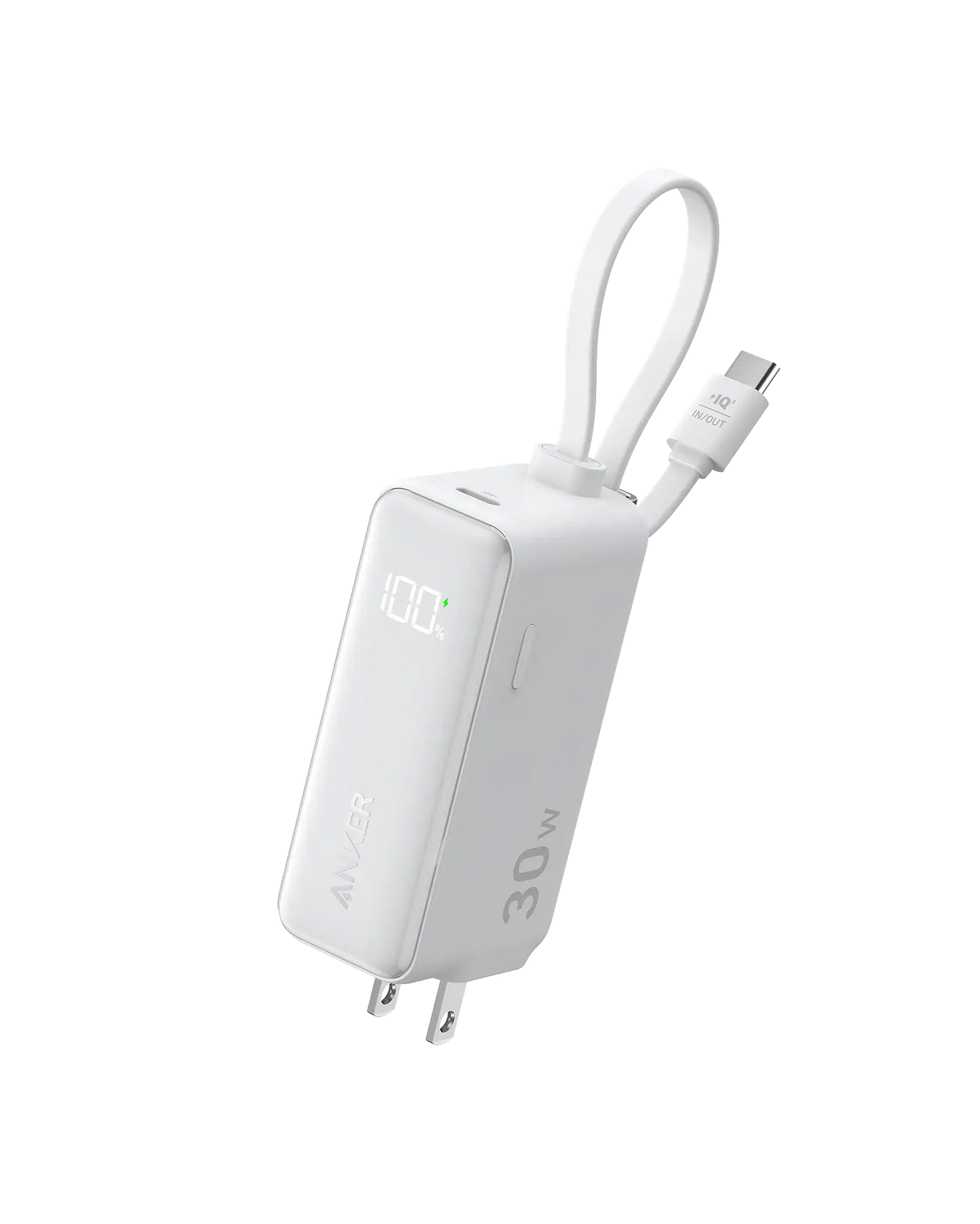 Anker Power Bank (30W, 5k, Fusion, Built-In USB-C Cable) - Anker - Flyclothing LLC