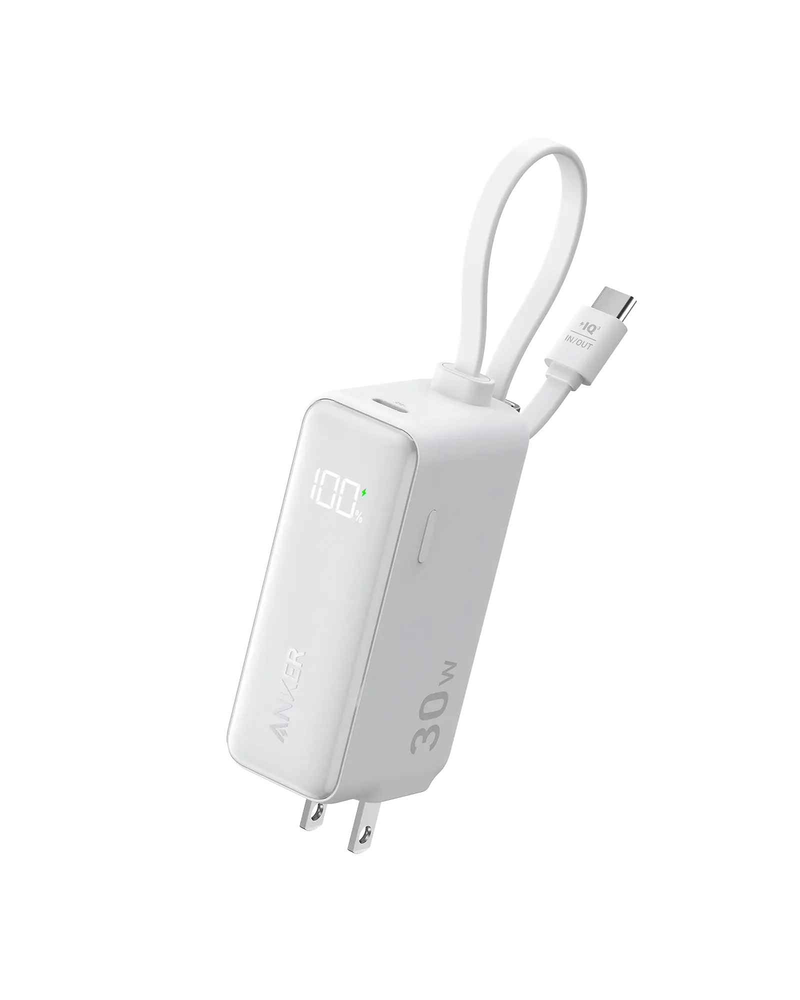 Anker Power Bank (30W, 5k, Fusion, Built-In USB-C Cable) - Anker - Flyclothing LLC