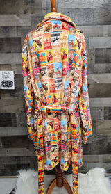 Baha Ranch Vintage Rodeo Poster Women's Western Bath Robe