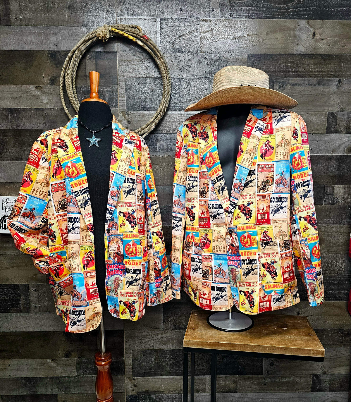 Baha Ranch Women's Vintage Rodeo Poster Blazer
