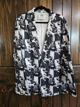 Baha Ranch Black White Cowboy Women's Western Blazer