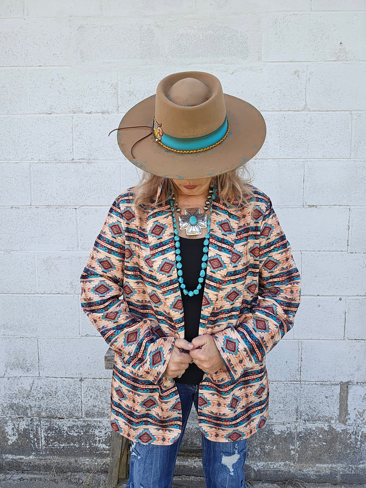 Baha Ranch Arizona Aztec Women's Blazer - Baha Ranch Western Wear - Flyclothing LLC