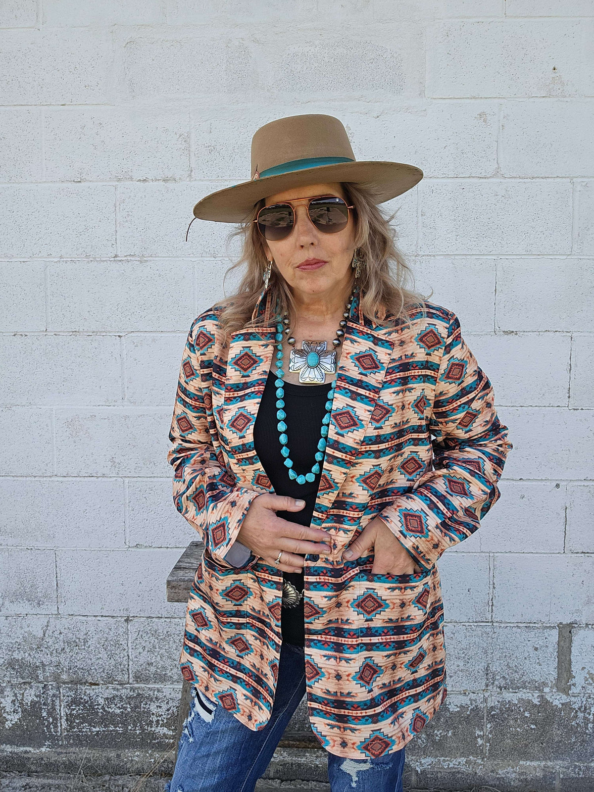 Baha Ranch Arizona Aztec Women's Blazer