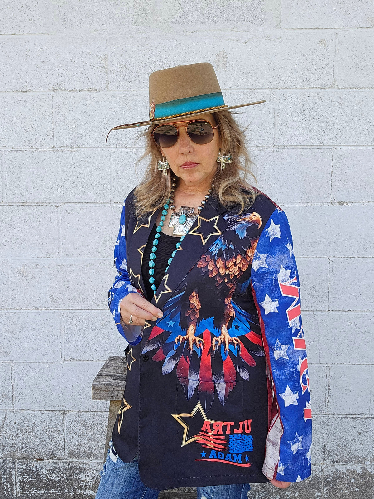 Baha Ranch Ultra Maga Trump Womens Blazer - Baha Ranch Western Wear - Flyclothing LLC