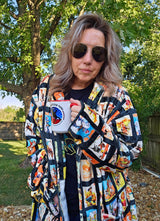 Baha Ranch Vintage Cowboy Collage Western Robe - Baha Ranch Western Wear - Flyclothing LLC
