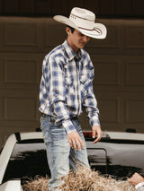 Men's Ely Cattleman Pro Long Sleeve Plaid Vented Western Shirt