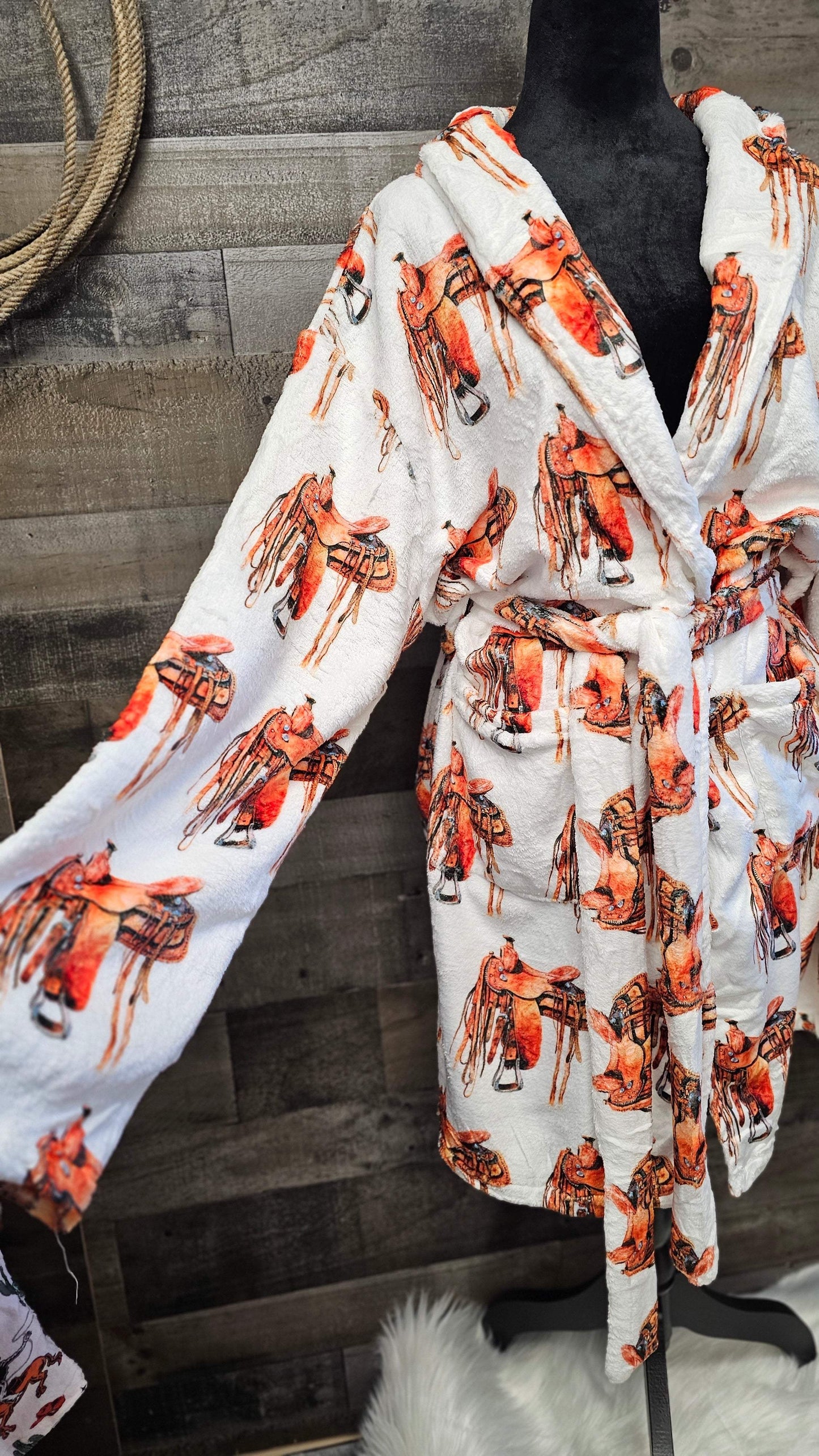 Baha Ranch Saddle UP Western Robe - Baha Ranch Western Wear - Flyclothing LLC