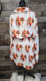 Baha Ranch Saddle UP Western Robe - Baha Ranch Western Wear - Flyclothing LLC