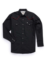 Men's Ely Cattleman Pro Long Sleeve Solid w/ Piping Vented Western Shirt - Ely Cattleman - Flyclothing LLC