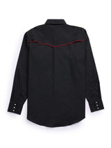 Men's Ely Cattleman Pro Long Sleeve Solid w/ Piping Vented Western Shirt - Ely Cattleman - Flyclothing LLC