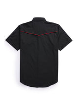 Men's Ely Cattleman Pro Short Sleeve Solid w/ Piping Vented Western Shirt
