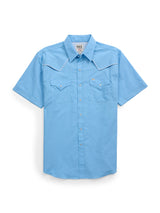 Men's Ely Cattleman Pro Short Sleeve Solid w/ Piping Vented Western Shirt
