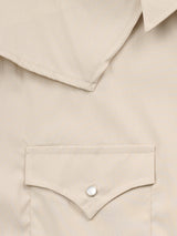 Men's Ely Cattleman Pro Short Sleeve Stretch Solid Khaki Vented Western Shirt