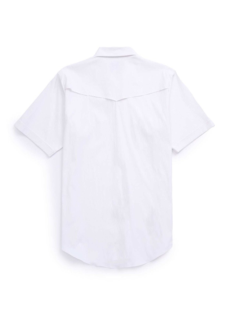 Men's Ely Cattleman Pro Short Sleeve Stretch Solid Vented Western Shirt - Ely Cattleman - Flyclothing LLC