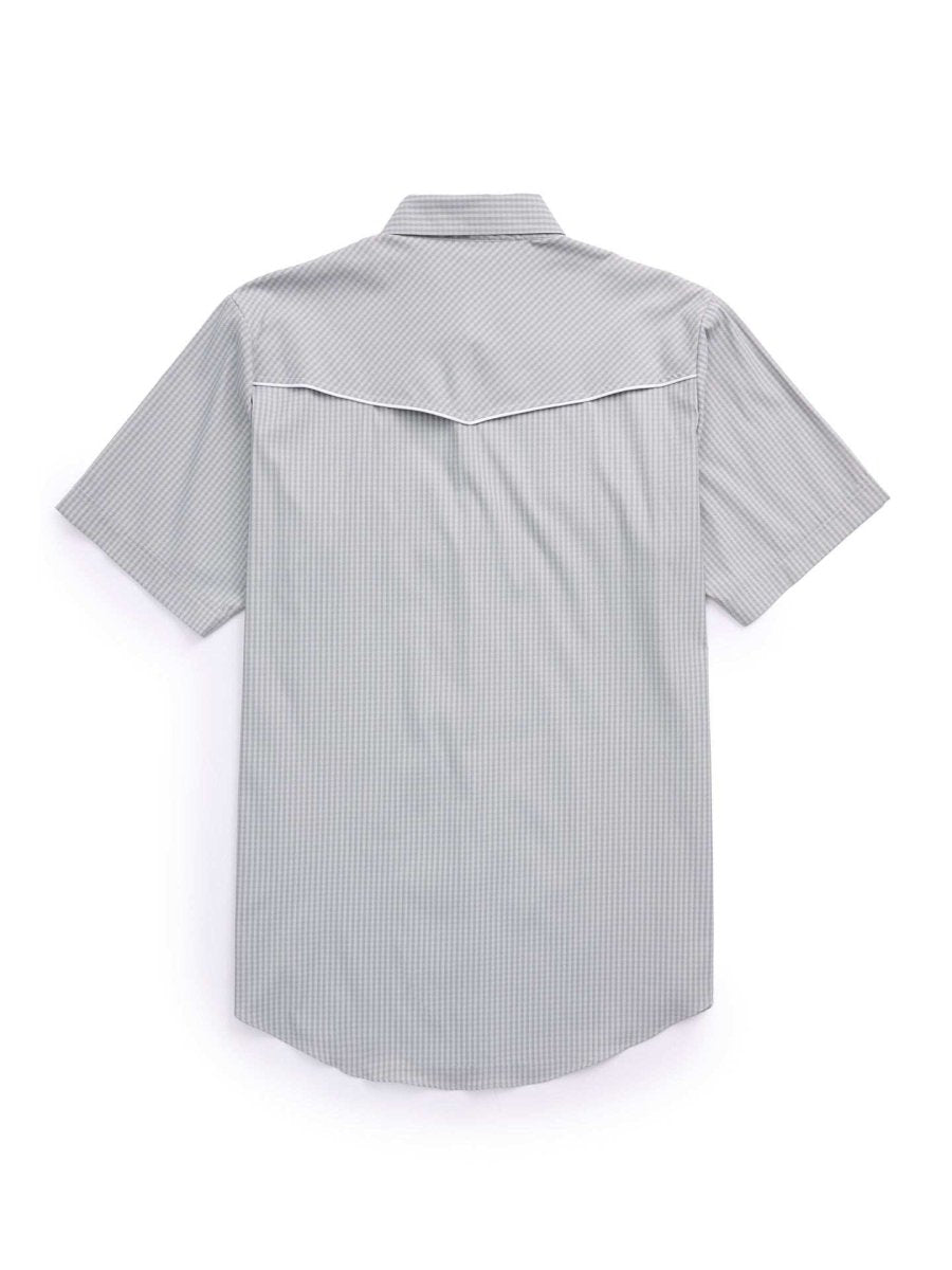 Men's Ely Cattleman Pro Short Sleeve Stretch Solid w/ Piping Vented Western Shirt - Ely Cattleman - Flyclothing LLC